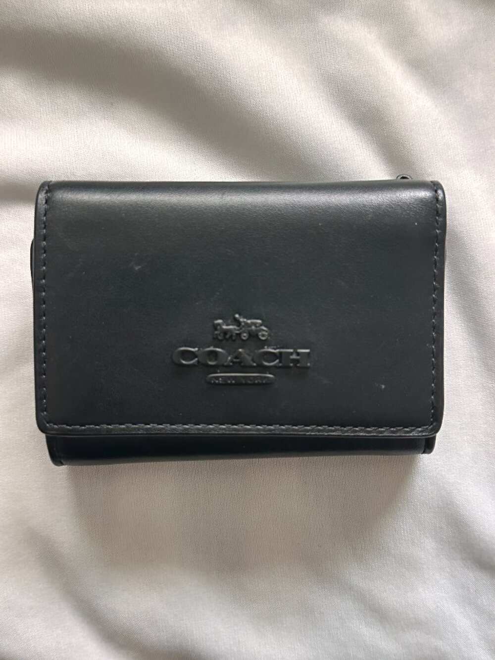 Coach Black Trifold Wallet